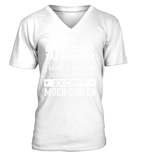 LICENSED TAX PREPARER Cooler V-Neck T-shirt