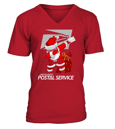Merry Christmas Santa Claus Dabbing Christmas United States Postal Service - Longsleeve Tee Unisex V-Neck T-shirt
