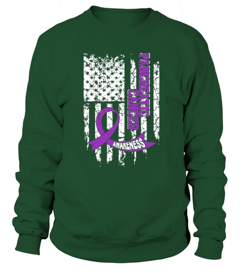 USA Flag Pancreatic Cancer Awareness Sweatshirt Unisex