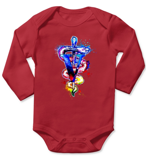 VETERINARY MEDICINE FULL COLOR Long Sleeve Baby One-Piece