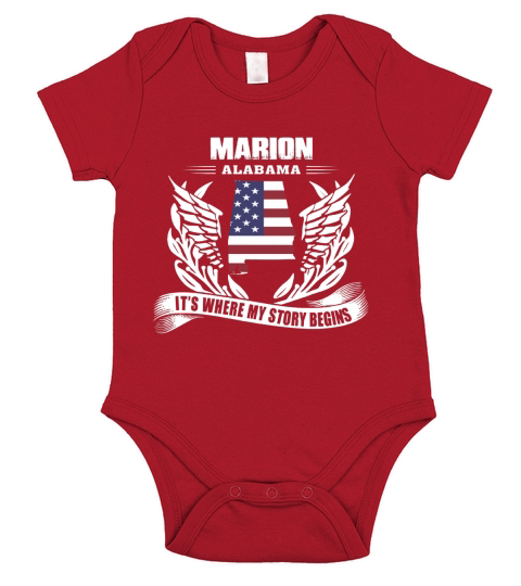 Marion, Alabama Its Where My Story Begins Shirt Short Sleeve Baby One-Piece