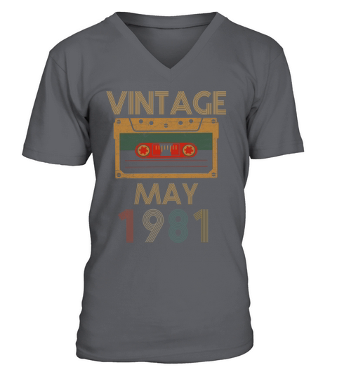 Vintage may 1981 V-Neck T-shirt