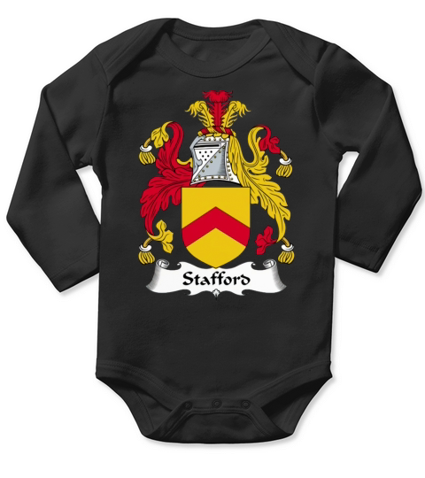 Stafford Family Crest British Family Crests Long Sleeve Baby One-Piece