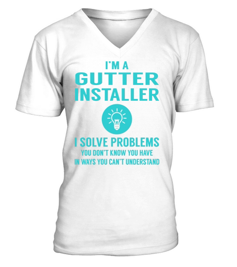 Gutter Installer V-Neck T-shirt