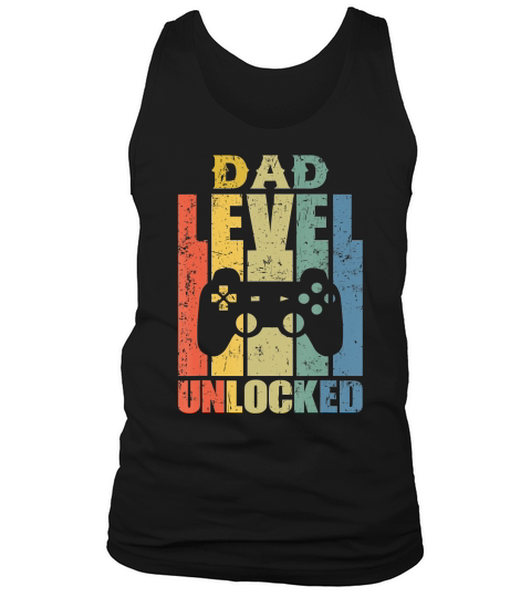 Mens Pregnancy Announcement Dad Level Unlocked Soon To Be Father Tank Top Unisex