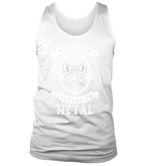 My cat listens to metal shirt Tank Top Unisex