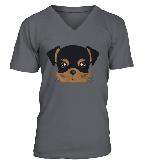 Yorki Puppy Face V-Neck T-shirt