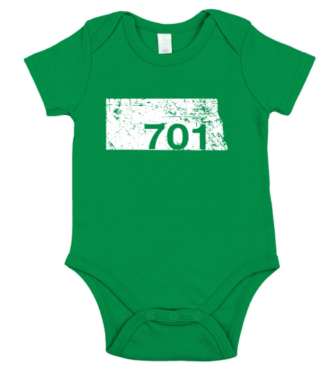 North Dakota Area Code 701 Shirt, Hometown Souvenir Gift Short Sleeve Baby One-Piece