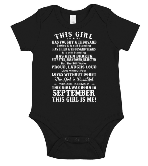 THIS GIRL IS BEAUTIFUL WAS BORN IN SEPTEMBER Short Sleeve Baby One-Piece