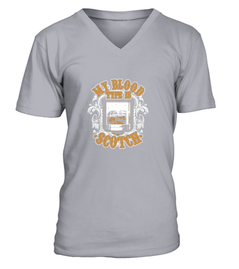 My Blood Type is Scotch Premium T-Shirt for Scotch Drinkers V-Neck T-shirt