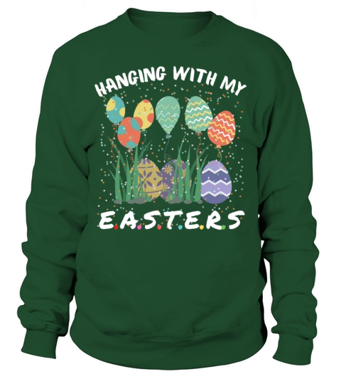 Hanging With My Easters Gnomies Funny Pajama Sweatshirt Unisex