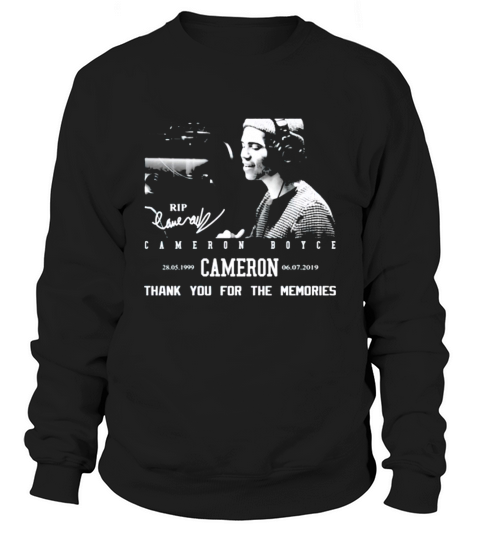 Rip Cameron Boyce 1999-2019 signature thank you for the memories shirt Sweatshirt Unisex