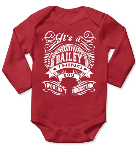 BAILEY - BAILEY name Long Sleeve Baby One-Piece