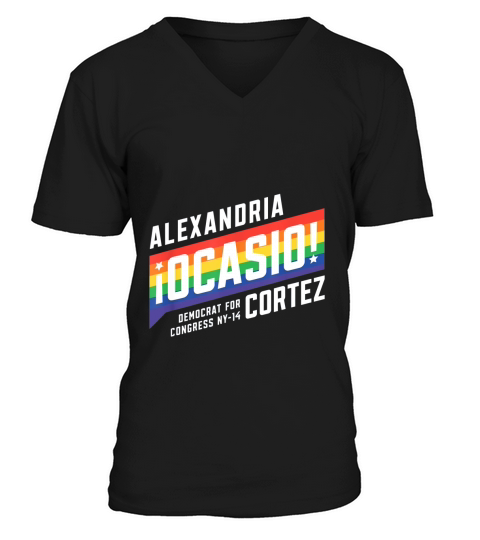alexandria iocasio cortez V-Neck T-shirt
