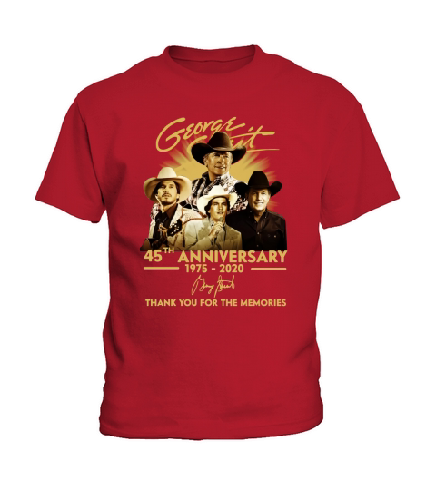 George Strait 45th Anniversary 1975 2020 Signature Thank You For The Memories Kids T-Shirt
