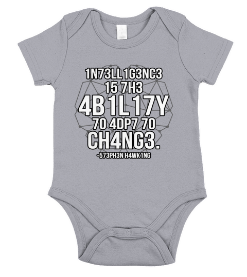 Intelligence Is The Ability To Adapt To Change Short Sleeve Baby One-Piece