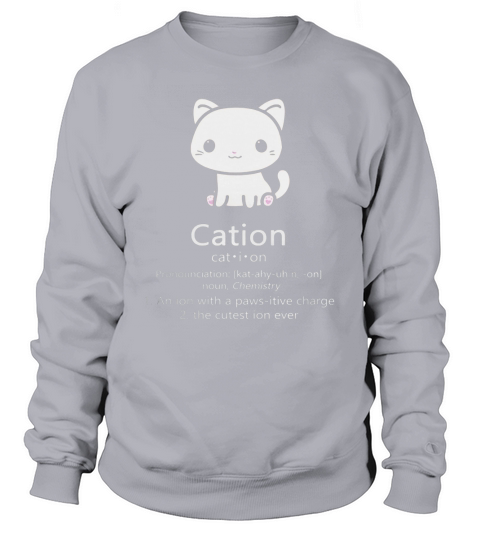 Cute Science Cat Cation Chemistry Pawsitive Element Sweatshirt Unisex