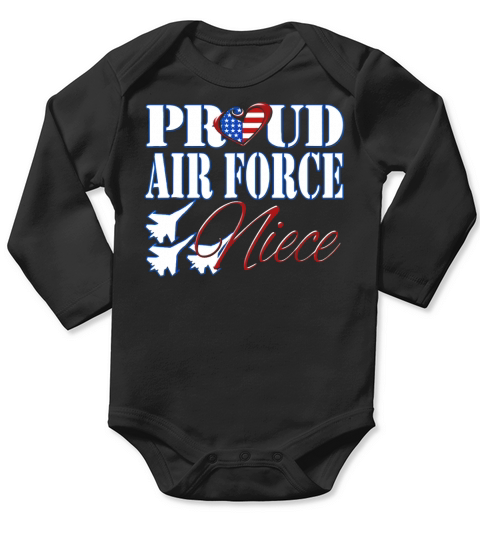 Proud Air Force Niece Long Sleeve Baby One-Piece