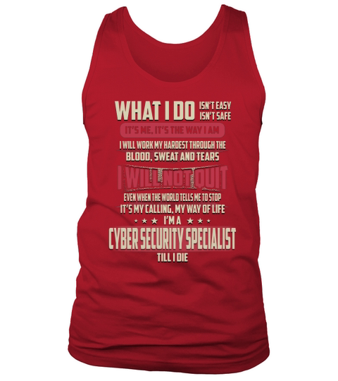 Cyber Security Specialist What I do Job Shirts Tank Top Unisex