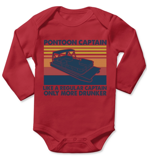 pontoon boat captain shirt Long Sleeve Baby One-Piece