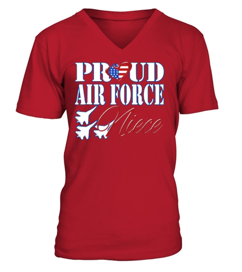 Proud Air Force Niece V-Neck T-shirt