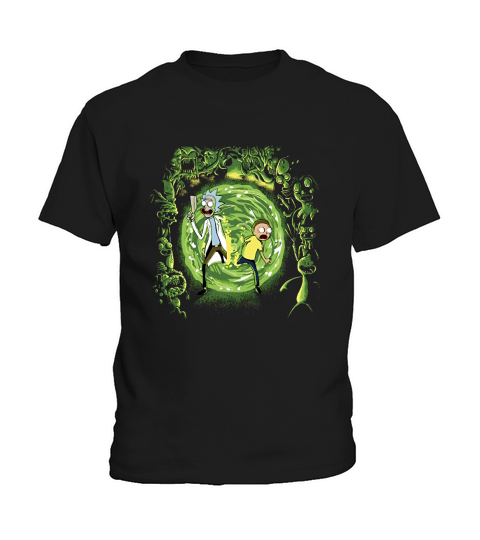 Rick &amp;amp; Morty Portal And The Monsters Kids T-Shirt