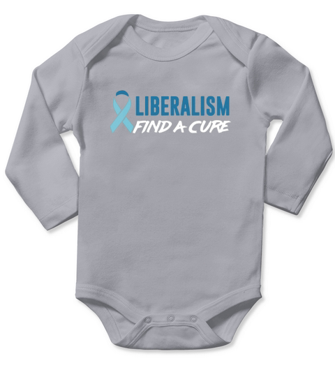 Liberalism Find A Cure 2 Long Sleeve Baby One-Piece