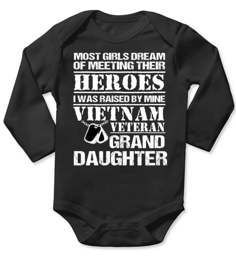 VIETNAM VETERAN GRAND DAUGHTER Long Sleeve Baby One-Piece