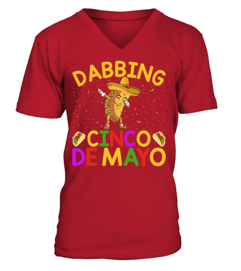 Dabbing Cinco De Mayo V-Neck T-shirt