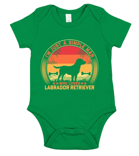 Im just a simple man who loves labrador retriever Short Sleeve Baby One-Piece