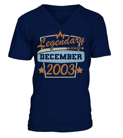 Born in 2003 December Birthday V-Neck T-shirt