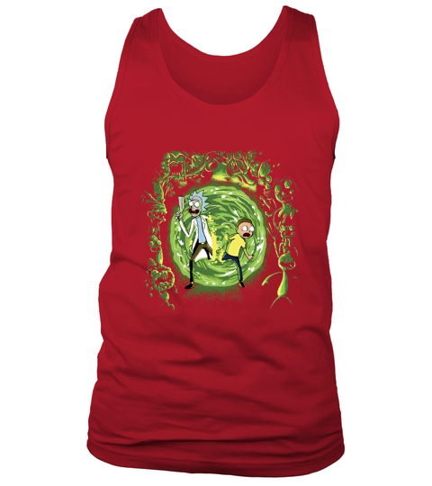 Rick &amp;amp; Morty Portal And The Monsters Tank Top Unisex
