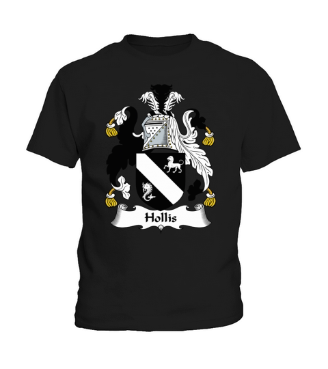 Hollis Family Crest British Family Crests - Unisex Long Sleeve Kids T-Shirt