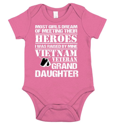 VIETNAM VETERAN GRAND DAUGHTER Short Sleeve Baby One-Piece