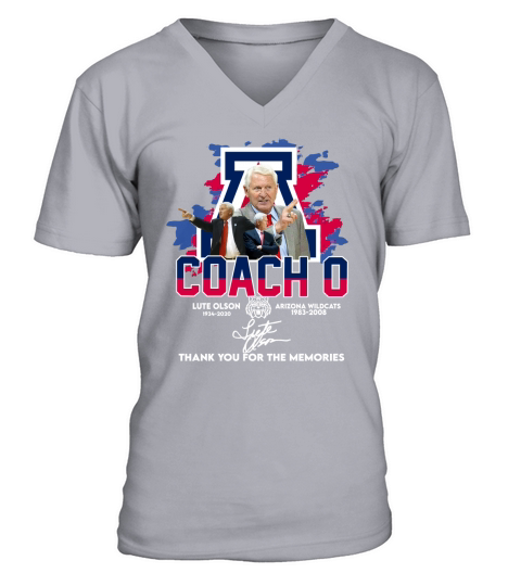 Coach O Lute Olson 1934 2020 Arizona Wildcats 1983 2008 Signature - Ladies Flowy Tank V-Neck T-shirt