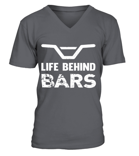 Life Behind Bars Distressed BMX T-Shirt V-Neck T-shirt