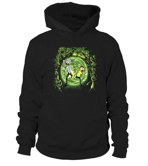 Rick &amp;amp; Morty Portal And The Monsters Hoodie Unisex