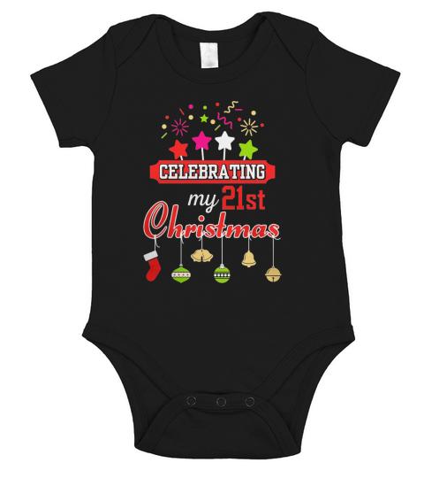 21st Birthday Gifts For Men Women Kids. Christmas Costume. Short Sleeve Baby One-Piece