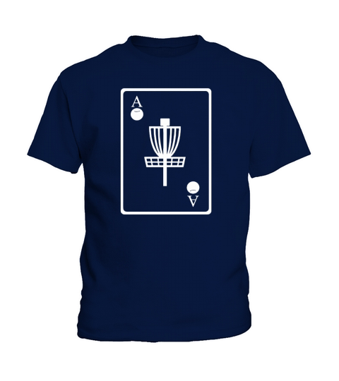 DISC GOLF ACE CARD TARGET CHAINS FRISBEE - Womens T-Shirt Kids T-Shirt