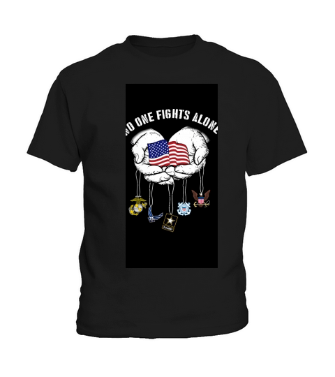 No one fights alone America Marine Corps Air Force Us Army Chatham Lighthouse - Iphone XR Case Kids T-Shirt