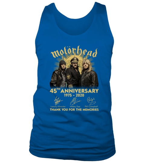 Official Motorhead 45th anniversary 1975 2020 thank you for the memories signatures Tank Top Unisex
