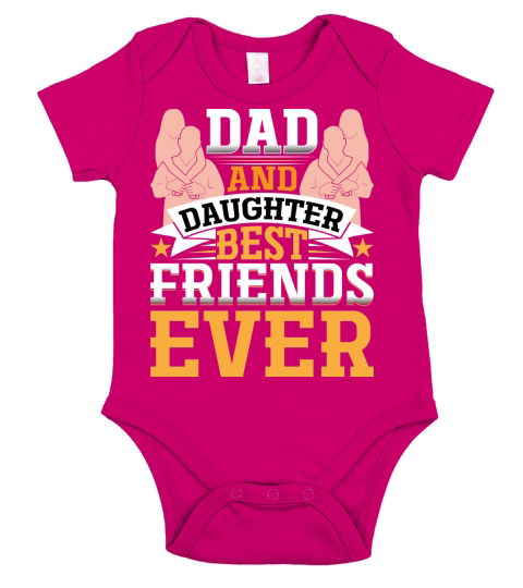 Dad and daughter best friends ever Short Sleeve Baby One-Piece