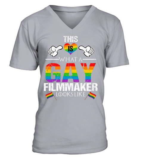 This Is What A Gay Filmmaker Looks Like LGBT Pride 2020 V-Neck T-shirt