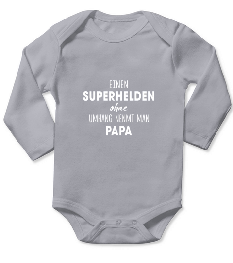 Papa Vater Superheld Geschenk Long Sleeve Baby One-Piece