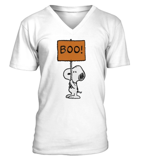 Erdnüsse Halloween Snoopy Boo V-Neck T-shirt