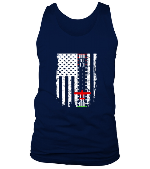 Aviation Runway Flag Pilot Plane Flying Tank Top Unisex