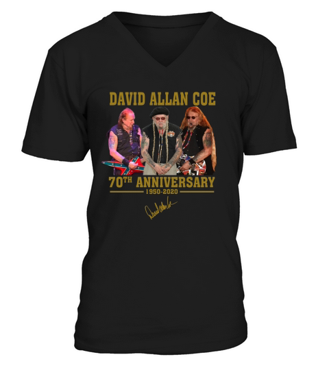 DAVID ALLAN COE 70TH ANNIVERSARY V-Neck T-shirt