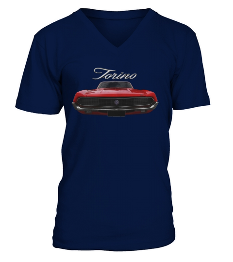 1970 Torino Front Red V-Neck T-shirt