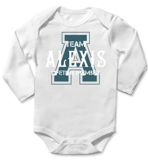 ALEXIS Shirts - Team ALEXIS Lifetime Member Name Shirts Long Sleeve Baby One-Piece