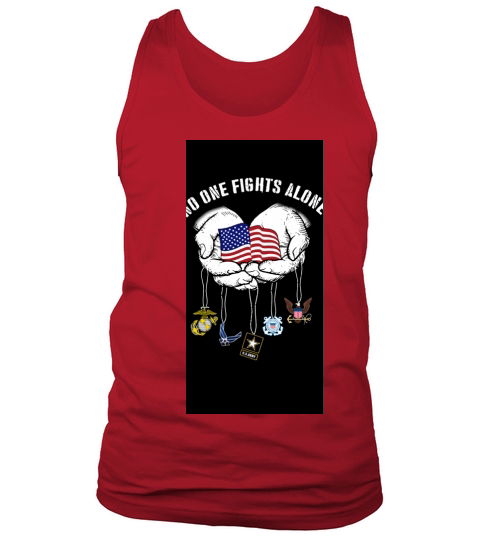 No one fights alone America Marine Corps Air Force Us Army Chatham Lighthouse - Iphone XR Case Tank Top Unisex